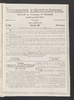 No. 256. December 1901.