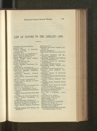 List of Donors to the Library, 19