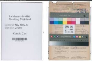 Entnazifizierung Carl Kutsch , geb. 29.05.1909 (Bauingenieur)