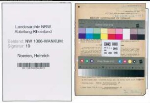 Entnazifizierung Heinrich Noenen , geb. 11.10.1892 (Rentmeister)