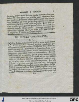 De Diaeta Gravidarum.