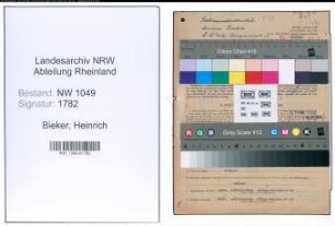 Entnazifizierung Heinrich Bieker , geb. 26.11.1901 (Haendler)
