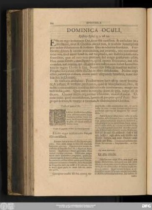 Dominica Oculi, Epistola Ephes. 5, 1. ad 14.