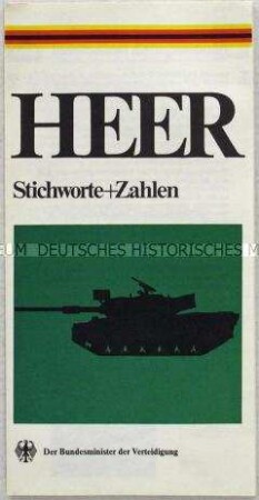 Werbe- und Informationsschrift des Verteidigungsministeriums der BRD zum Heer der Bundeswehr