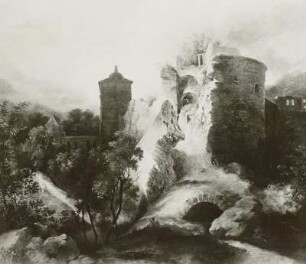 Der gesprengte Turm des Heidelberger Schlosses