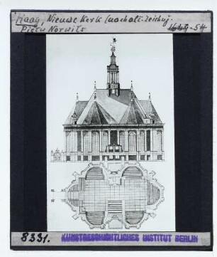 Den Haag, Nieuwe Kerk : Grundriss, Aufriss