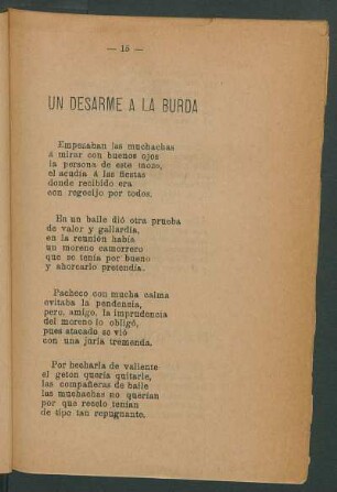 Un desarme a la burda
