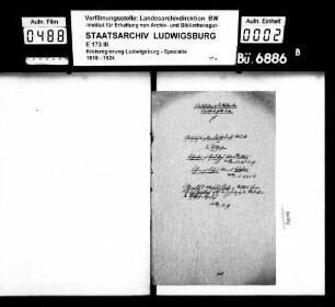 Schultheißen und Ratsschreiber, Oberämter Besigheim und Maulbronn