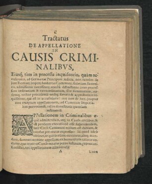 Tractatus De Appellatione In Causis Criminalibus ...