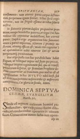 Dominica Septuagesimae ...