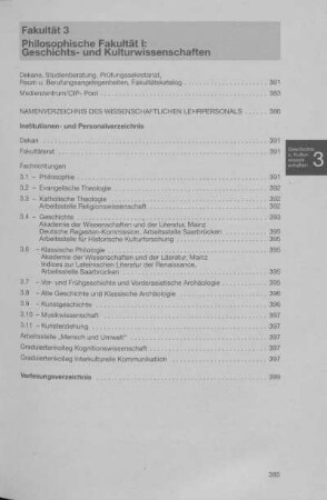Philosophische Fakultät I: Geschichts- und Kulturwissenschaften