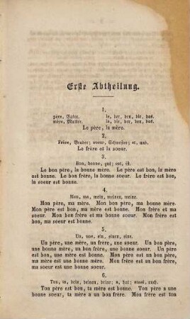 Praktischer Lehrgang zur schnellen und leichten Erlernung der französischen Sprache, 1