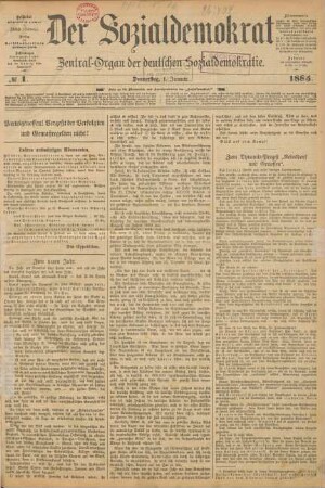 No 1. Donnerstag, 1. Januar 1885.