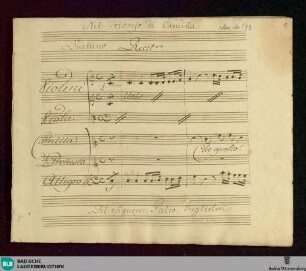 Il Trionfo di Camilla. Excerpts - Don Mus.Ms. 572 : S (2), orch