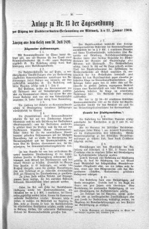 Tages-Ordnung, 31. Januar 1900