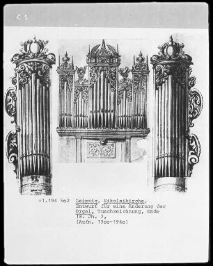 Entwurf für eine Änderung der Orgel