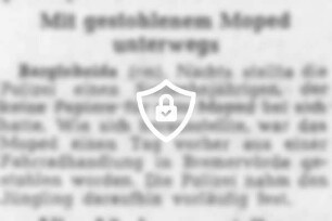 Mit gestohlenem Moped unterwegs