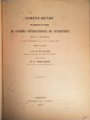 Compte-rendu de la ... session. 6. 1867 (1868)