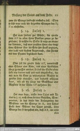 Messung der Linien auf dem Felde