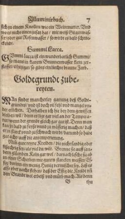 Goldtgrundt zubereyten.
