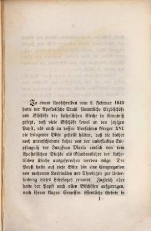 Die unbefleckte Empfängniss der Jungfrau Maria : eine historisch-dogmatisch-kritische Abhandlung