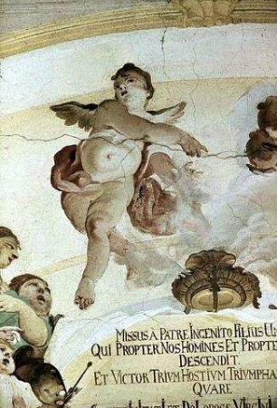 Personengruppe mit dem toten Christus an einem Räucheraltar