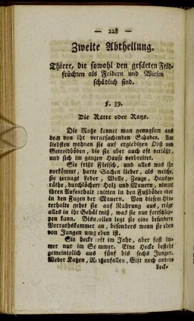 Zweite Abtheilung. Thiere, die sowohl den gesäeten Feldfrüchten als Feldern und Wiesen schädlich sind.