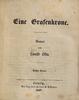Eine Grafenkrone : Roman, 1