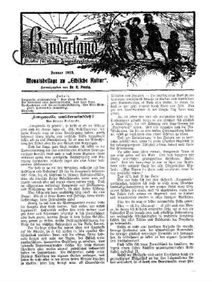 1913: Kinderland (Januar 1913)