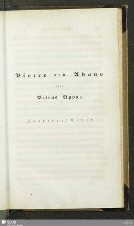 Pietro von Abano oder Petrus Apone : Zaubergeschichte