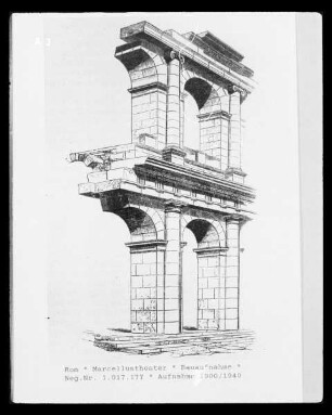 Rom, Marcellus-Theater, Bauaufnahme