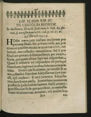 Lib. IX. Cod. Tit. IV. De Custodia Reorum. - Tit. XLIX. De Bon. Proscript. Seu Damnat.