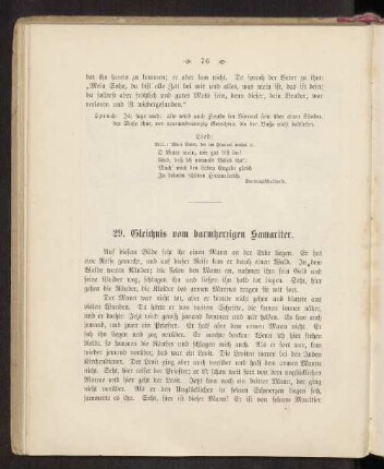 29. Gleichnis vom barmherzigen Samariter.