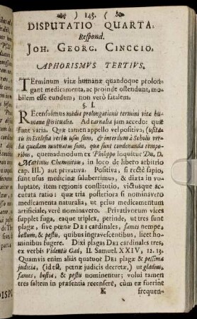 Disputatio Quarta.