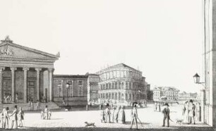 Der Theaterplatz in Dresden mit Alstädter Wache und Hoftheater