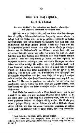 Aus der Schulstube : neunter Artikel