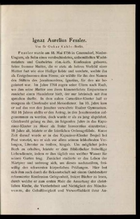 Ignaz Aurelius Fessler.