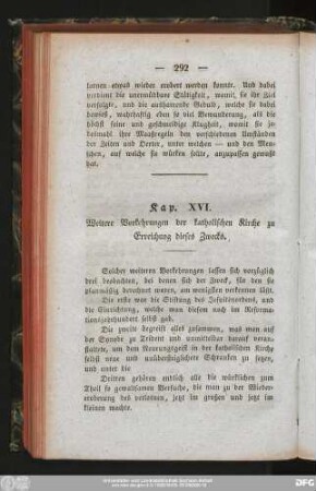 Kap. XVI. Weitere Vorkehrungen der katholischen Kirche zu Erreichung dieses Zwecks.