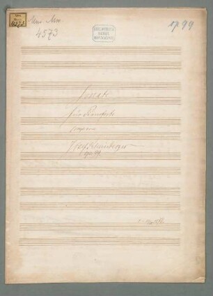 Sonate für Klavier op. 99 - BSB Mus.ms. 4573