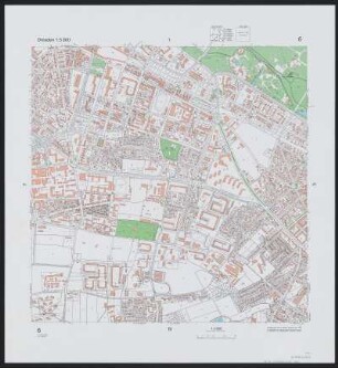 6 : Gemarkungen Dresden Altstadt, Strehlen, Räcknitz, Zschertnitz, Mockritz, Kleinpestitz, Leubnitz-Neuostra, 1990 : 6 : Gemarkungen Dresden Altstadt, Strehlen, Räcknitz, Zschertnitz, Mockritz, Kleinpestitz, Leubnitz-Neuostra. - 24. Aufl. - [Dresden] : Stadtvermessungsamt , 1990. - 1 Kt. : mehrfarb.