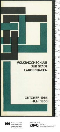 Programm Jahr 1965/1966