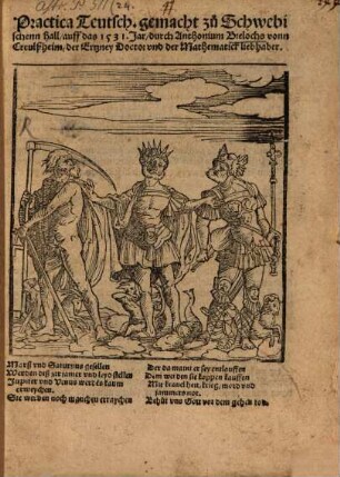 Practica Teutsch : gemacht zu Schwebischen hall, auff das 1531 Jar