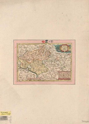 Karte der Ämter Stolpen, Hohnstein und Lohmen, ca. 1:300 000, Kupferstich, vor 1745