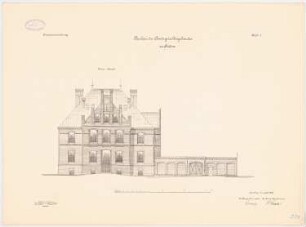 Amtsgericht, Bütow: Vorderansicht 1:100
