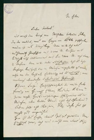 Brief vom 20. November 1879