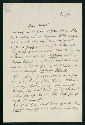 Brief vom 20. November 1879