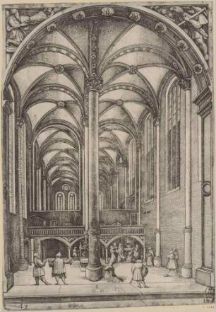 Innenansicht der Katherinenkirche in Augsburg (mit dem Gleichnis vom Scherflein der Witwe)