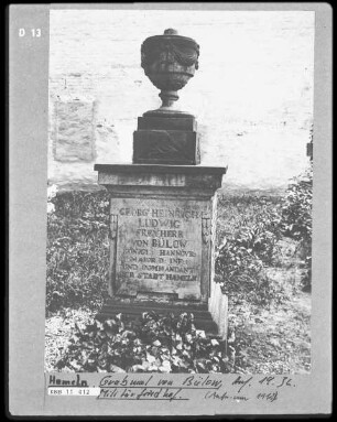 Grabmal für Heinrich Ludwig Freiherr von Bülow
