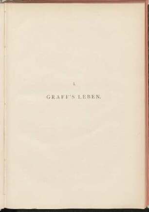 I. Graff's Leben.