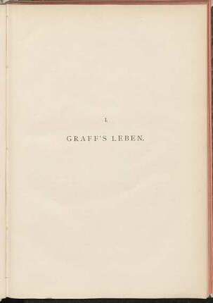 I. Graff's Leben.